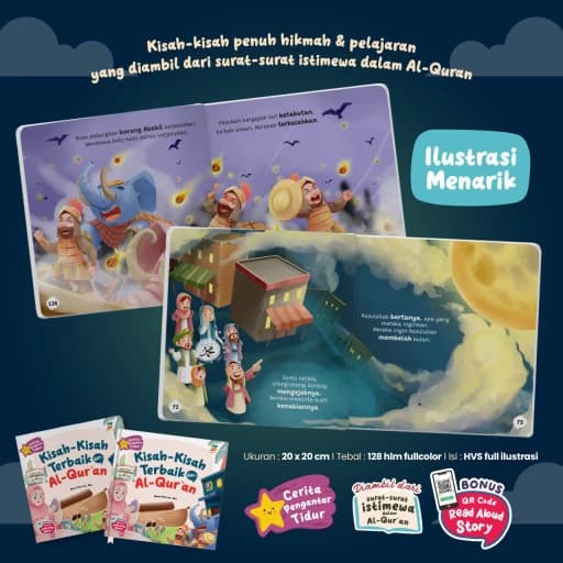Cerita Pengantar Tidur Kisah - Kisah Terbaik dari Al Quran (Hardcover) - foto 6