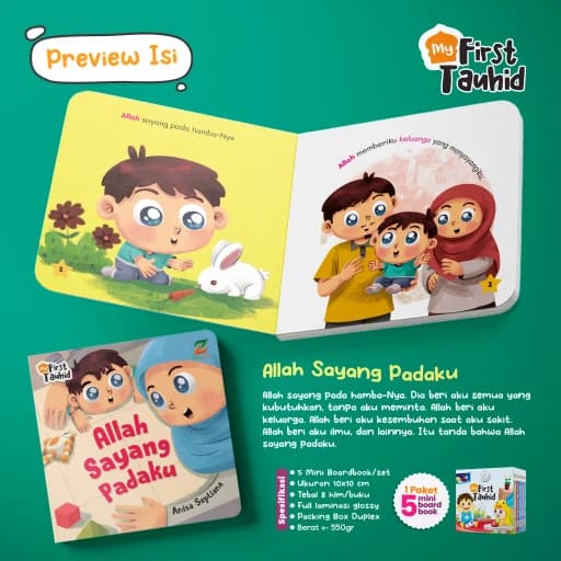 Paket My First Tauhid (mini boardbook) - foto 3