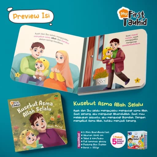 Paket My First Tauhid (mini boardbook) - foto 4