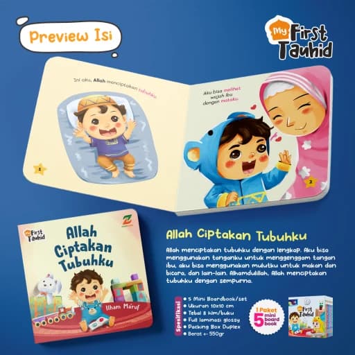 Paket My First Tauhid (mini boardbook) - foto 5