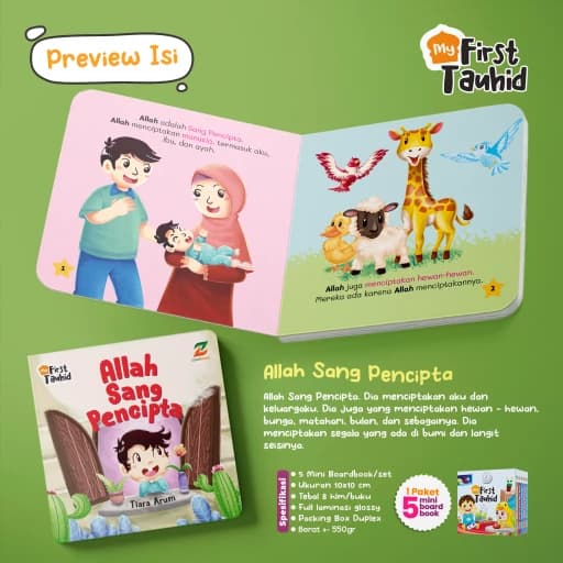 Paket My First Tauhid (mini boardbook) - foto 6