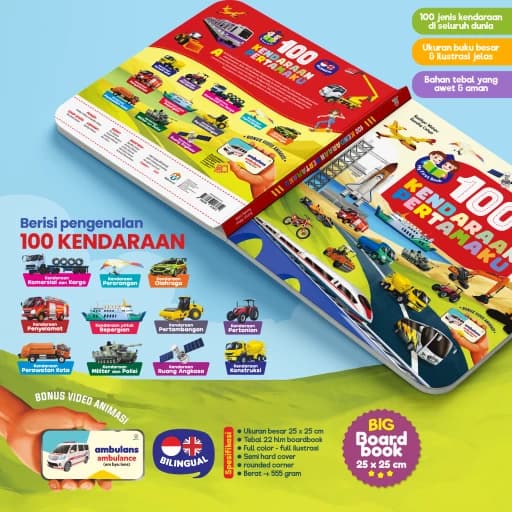 My First Book 100 Kendaraan Pertamaku - foto 3