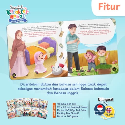 Sepuluh Karakter Hebat Anak Muslim ( Bilingual ) - foto 2