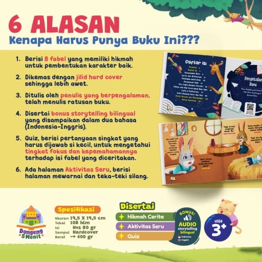 Dongeng 5 Menit - Fabel Favorit Pengantar Tidur (HC) - foto 2
