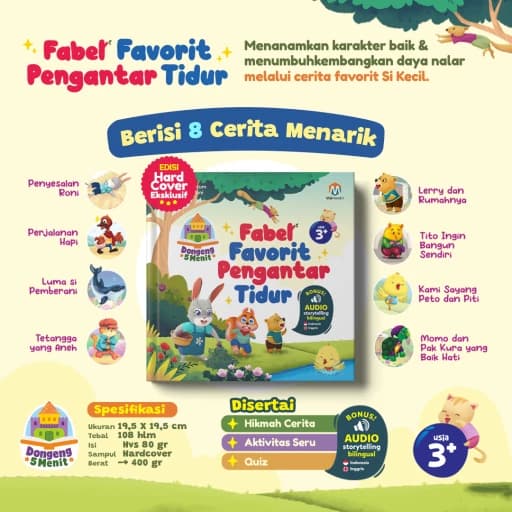 Dongeng 5 Menit - Fabel Favorit Pengantar Tidur (HC) - foto 3