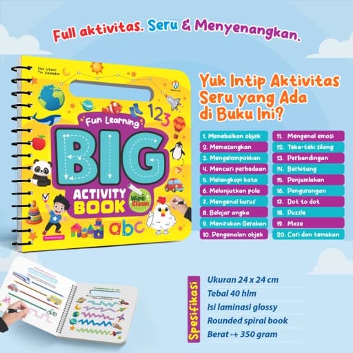 Fun Learning BIG Activity Book (Wipe Clean) - foto 2