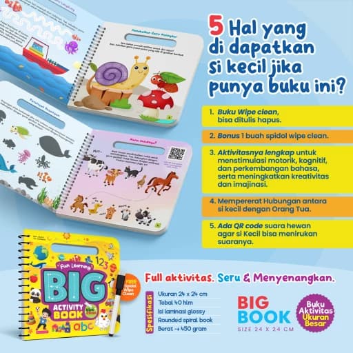 Fun Learning BIG Activity Book (Wipe Clean) - foto 3
