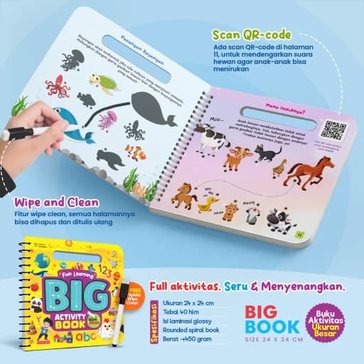 Fun Learning BIG Activity Book (Wipe Clean) - foto 5