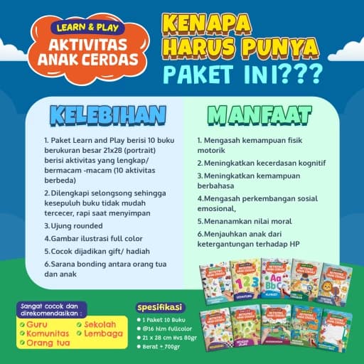 Paket Learn & Play - Aktivitas Anak Cerdas - foto 2