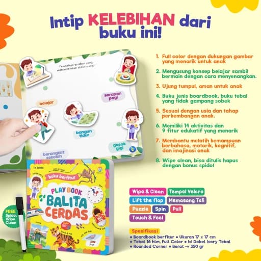 Play Book Balita Cerdas (Boardbook Berfitur) - foto 3