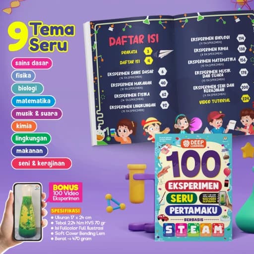 100 Eksperimen Seru Pertamaku Berbasis STEAM - foto 3