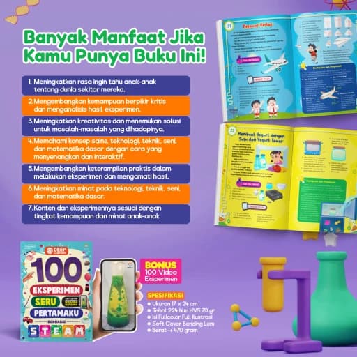 100 Eksperimen Seru Pertamaku Berbasis STEAM - foto 4