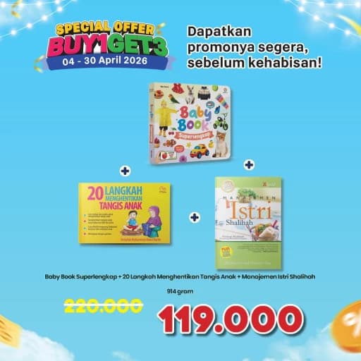 Baby Book Superlengkap + 20 Langkah Menghentikan Tangis Anak + Manajemen Istri Shalihah
