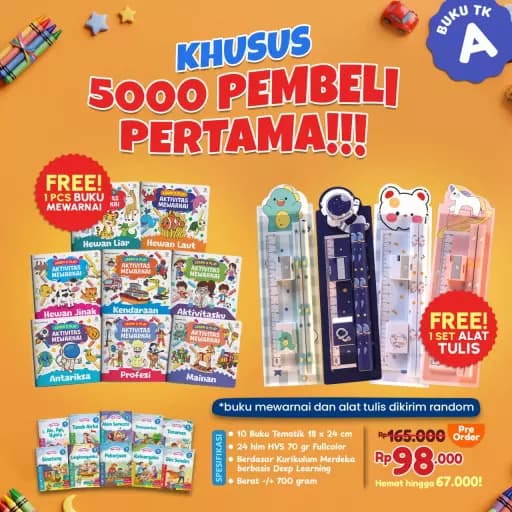 (PO) Buku Aktivitas Anak Islam TK A - BONUS SPESIAL