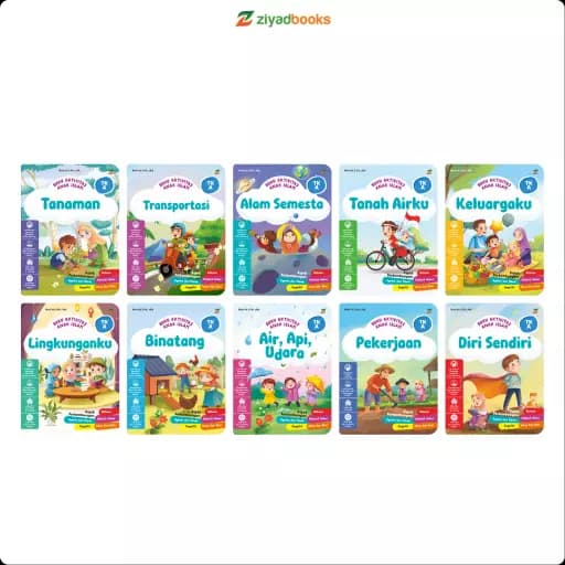 Paket Buku Aktivitas Anak Islam TK A (Isi 10) (KEEP PRIORITAS)