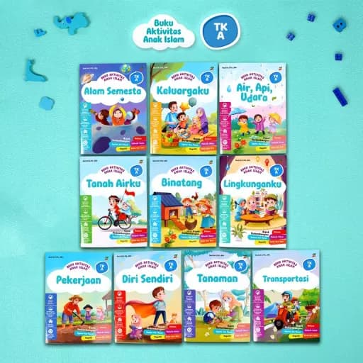 Paket Buku Aktivitas Anak Islam TK A (Isi 10) - foto 4