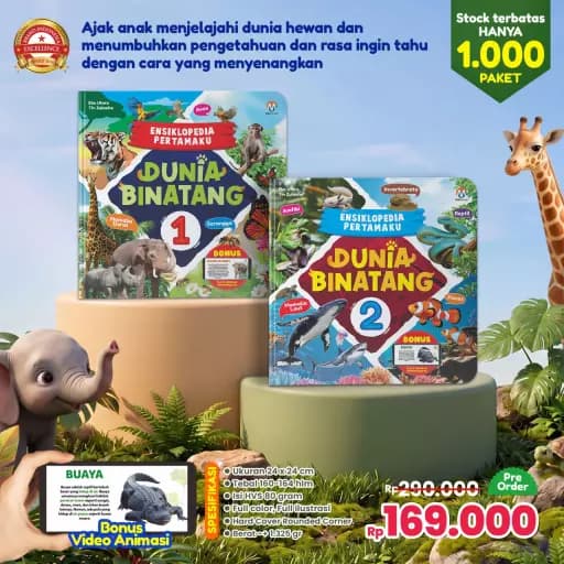 (PO) PAKET ENSIKLOPEDIA PERTAMAKU - DUNIA BINATANG 1 & 2