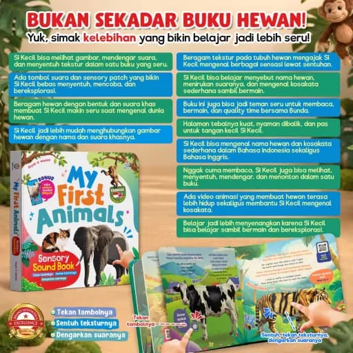 (PO) MY FIRST ANIMALS - SENSORY SOUND BOOK  - foto 3