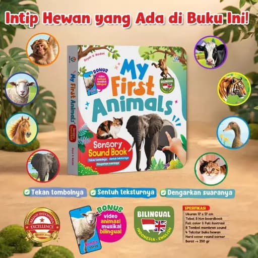 (PO) MY FIRST ANIMALS - SENSORY SOUND BOOK  - foto 6