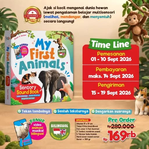 (PO) MY FIRST ANIMALS - SENSORY SOUND BOOK  - foto 9
