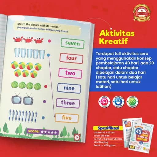 (PO9) GENIUS 40 HARI JAGO BAHASA INGGRIS - foto 6