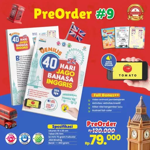 (PO9) GENIUS 40 HARI JAGO BAHASA INGGRIS