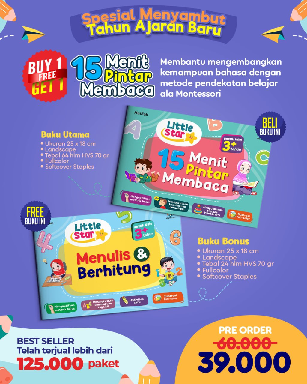 Little Star 15 Menit Pintar Membaca (PO7)