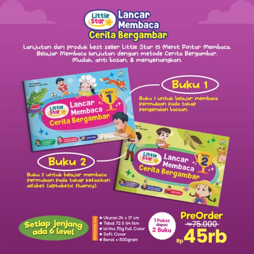 (PO) Little Star Lancar Membaca Cerita Bergambar